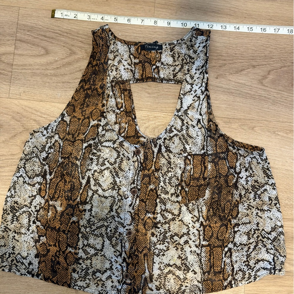 Snake Print Sleeveless Top